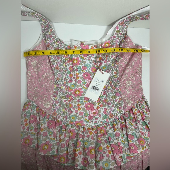 NEW NWT LOVESHACKFANCY  Genetta Liberty Fabric Bustier Ruffle Mini Dress - Picture 12 of 16